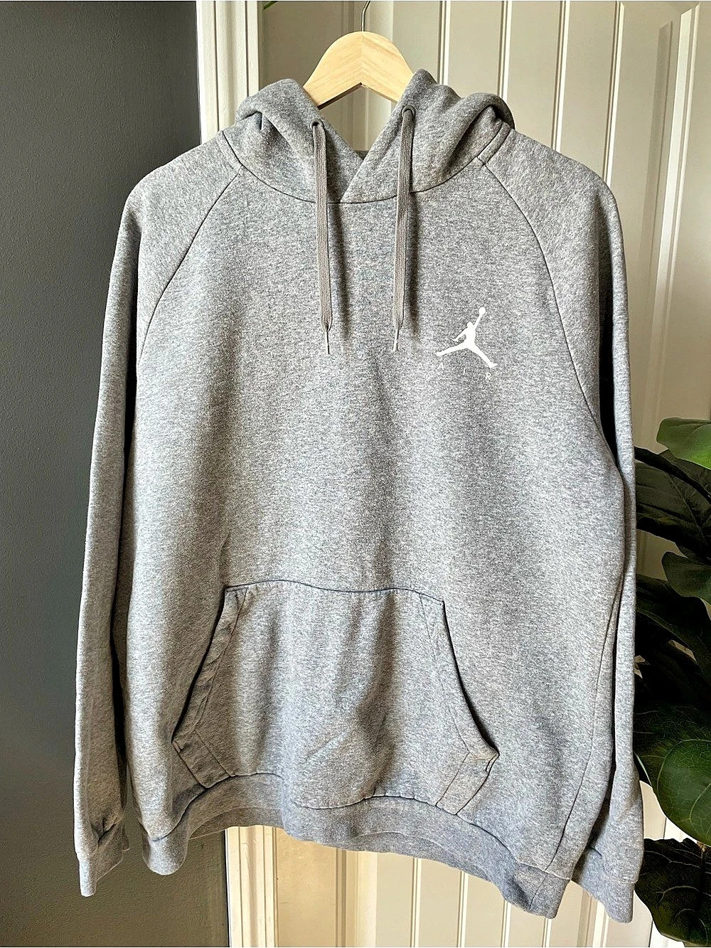 Nike Air Jordan Jumpman Fleece Hoodie Grey Sweatshirt Men’s Size Large | FLAW